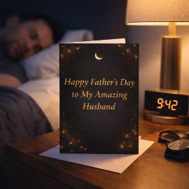 Elegant Father’s Day Card for Husband from Wife カード