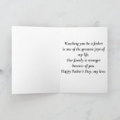 Elegant Father’s Day Card for Husband from Wife カード (内部)