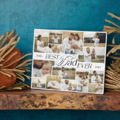 Elegant Fathers Day Best Dad Ever Photo Collage フォトプラーク (側面)