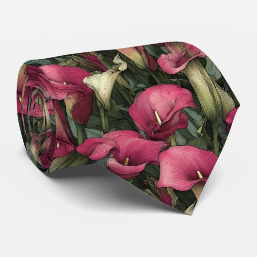 Elegant Fathers Day Calla Lilies ネクタイ (ロール)