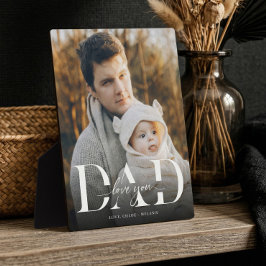 Elegant Father's Day Minimal Dad Love You Photo  フォトプラーク