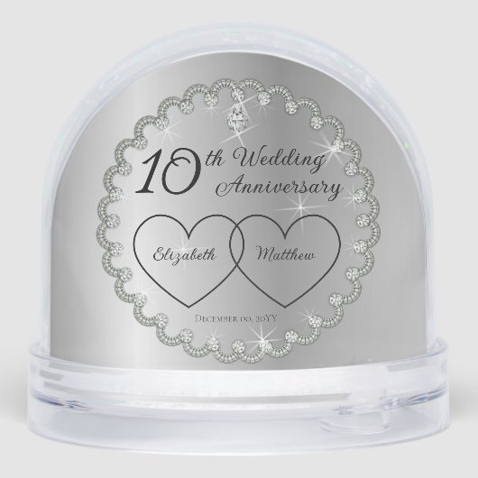 Elegant Faux Diamond Look 10th Wedding Anniversary (裏面)