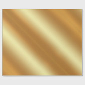 Elegant Faux Gold Simple Golden Christmas Gift ラッピングペーパー (フラット)