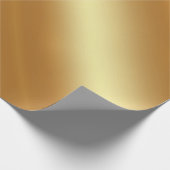 Elegant Faux Gold Simple Golden Christmas Gift ラッピングペーパー (角)