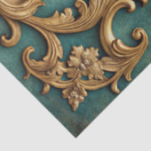 Elegant Faux Gold Teal Decoupage  薄葉紙 (詳細)