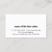 Elegant Faux Golden Bold Beauty Salon  予約カード (裏面)