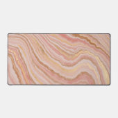 Elegant Faux Marble Pale Blush, Pink, Sand デスクマット (正面)