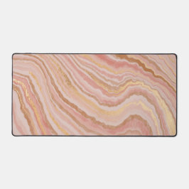 Elegant Faux Marble Pale Blush, Pink, Sand デスクマット