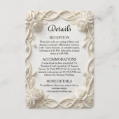 Elegant Faux Plaster Floral Relief Formal Wedding エンクロージャーカード (正面)