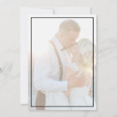 Elegant Faux Vellum Overlay Photo Wedding Save The セーブザデート (裏面)
