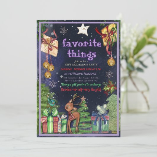 Elegant Favorite Things Gift Exchange I Night Sky  招待状 (スタンド正面)