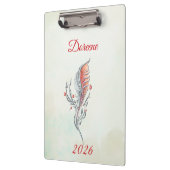 Elegant Feather Floral Watercolour  clipboard  クリップボード (左)