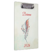 Elegant Feather Floral Watercolour  clipboard  クリップボード (右)