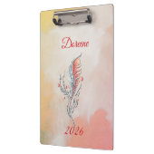 Elegant Feather Floral Watercolour  clipboard  クリップボード (左)