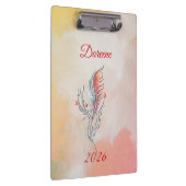 Elegant Feather Floral Watercolour  clipboard  クリップボード (右)
