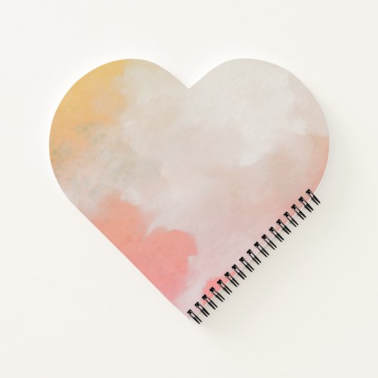 Elegant Feather Floral Watercolour  notebook  ノートブック (裏面)