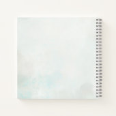 Elegant Feather Floral Watercolour  notebook  ノートブック (裏面)