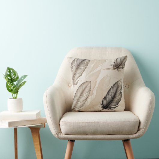 Elegant Feathers Pillow クッション (椅子)