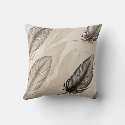 Elegant Feathers Pillow クッション (裏面)