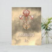 Elegant February Iris Art Nouveau Printable (スタンド正面)