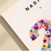 Elegant Feminine Chic Floral 20th Birthday 招待状