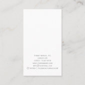 Elegant feminine minimalist modern white pink line 名刺 (裏面)