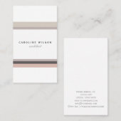 Elegant feminine minimalist modern white pink line 名刺 (正面/裏面)