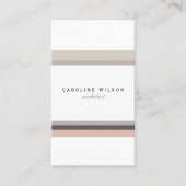 Elegant feminine minimalist modern white pink line 名刺 (正面)