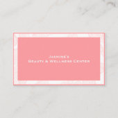 Elegant Feminine Rose Pink Beauty Center Owner 名刺 (正面)