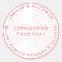 Elegant Feminine Rose Pink Beauty Center Product ラウンドシール