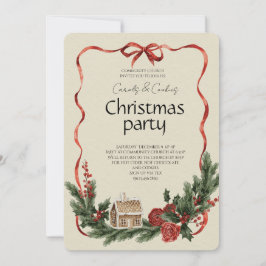 Elegant Festive Christmas Party Invitation 招待状