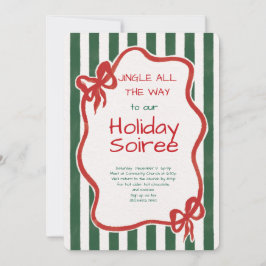 Elegant Festive Christmas Party Invitation 招待状