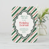 Elegant Festive Christmas Party Invitation 招待状 (スタンド正面)