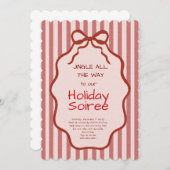 Elegant Festive Christmas Party Invitation 招待状 (正面/裏面)