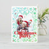 Elegant Festive Christmas Party Invitation 招待状 (スタンド正面)