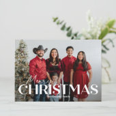 Elegant Festive Christmas Photo Card シーズンカード (スタンド正面)