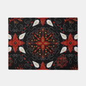 Elegant, festive feel symmetrical floral pattern ドアマット (正面)