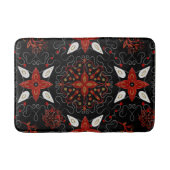 Elegant, festive feel symmetrical floral pattern バスマット (正面)