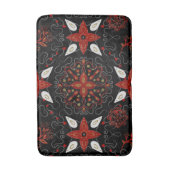 Elegant, festive feel symmetrical floral pattern バスマット (正面縦)