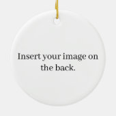 Elegant Festive Floral Happy Holidays Christmas  セラミックオーナメント (裏面)