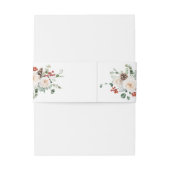 Elegant Festive Floral Holiday Winter Wedding  招待状ベリーバンド (裏面例)
