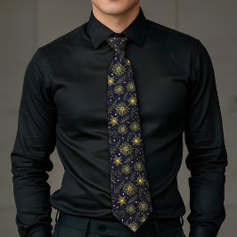 Elegant Festive Gold Accent Lux Aesthetics Necktie ネクタイ