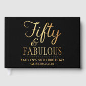Elegant Fifty and Fabulous! 50th Birthday Party ゲストブック (正面)