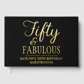 Elegant Fifty and Fabulous! 50th Birthday Party ゲストブック (正面)