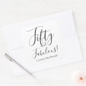 Elegant Fifty and Fabulous 50th Birthday Party スクエアシール (封筒)