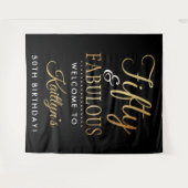 Elegant Fifty and Fabulous! 50th Birthday Party タペストリー (正面(横))