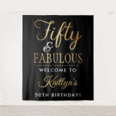 Elegant Fifty and Fabulous! 50th Birthday Party タペストリー (正面)