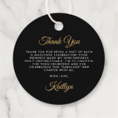 Elegant Fifty and Fabulous! 50th Birthday Party フェイバータグ (裏面)