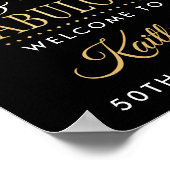 Elegant Fifty and Fabulous! 50th Birthday Party ポスター (角)