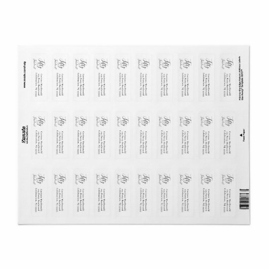 Elegant Fifty and Fabulous 50th Birthday Party ラベル (フルシート)